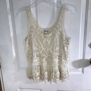 Express Womans Tank Top Xs White/cream